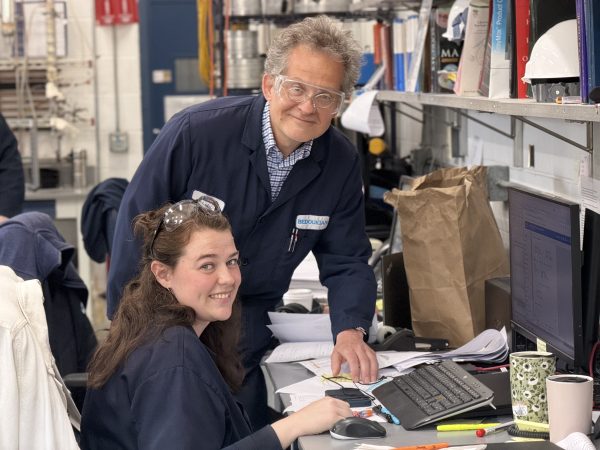 Dr. Krys with R&I chemist