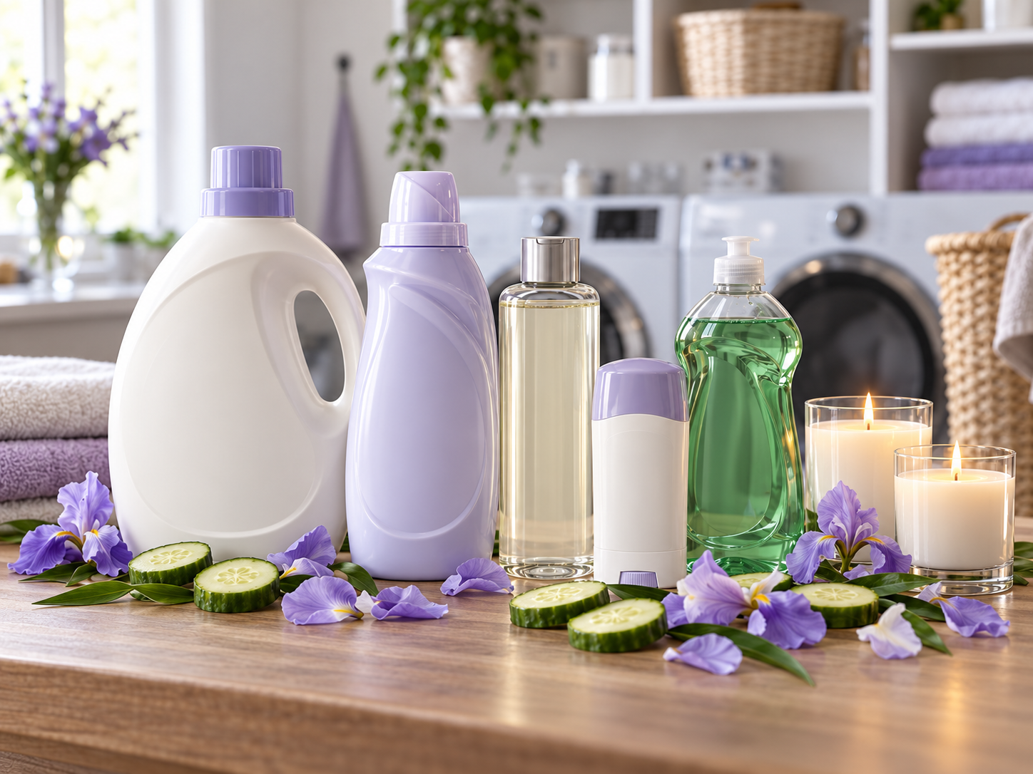 Laundry, Detergent, soap and personal care product applications with cucumber orris fragrance.