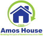 Logo for Amos House, one of the many organizations Bedoukian has supported.